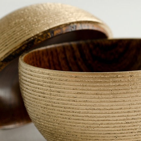 Hakuza Sensuji Mari Gold Leaf Box<br>Small / Kuon-iro