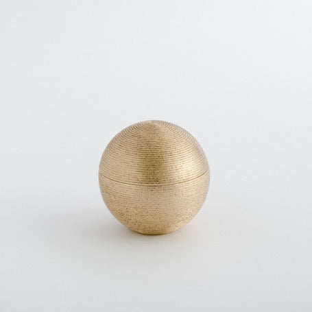 Hakuza Sensuji Mari Gold Leaf Box<br>Small / Kuon-iro