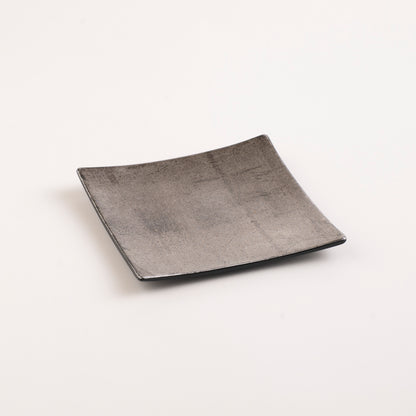 Tsukikage Gold Leaf Plate<br>Silver / Small