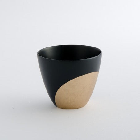 Hakuza Urushi Gold-Platinum Leaf Cup<br>Black