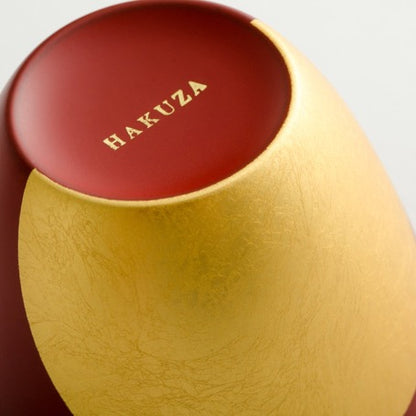 Hakuza Urushi Gold-Platinum Leaf Cup<br>Red