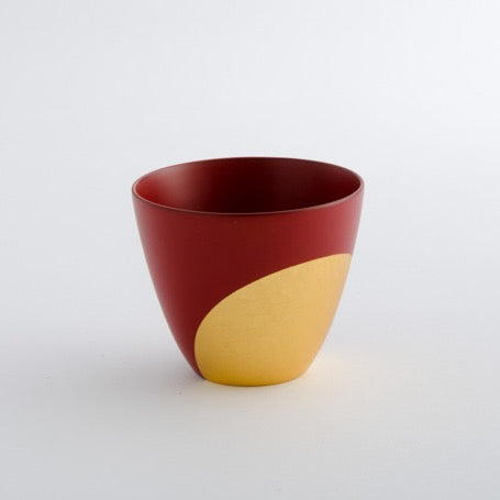 Hakuza Urushi Gold-Platinum Leaf Cup<br>Red