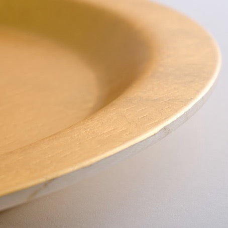 Wood Gold Leaf Plate<br>Towa-iro / Large