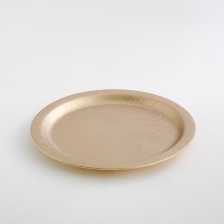 Wood Gold Leaf Plate<br>Kuon-iro / Medium