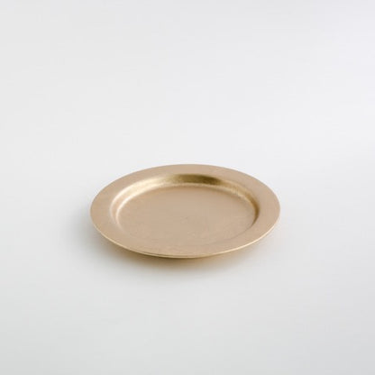 Wood Gold Leaf Plate<br>Kuon-iro / Small