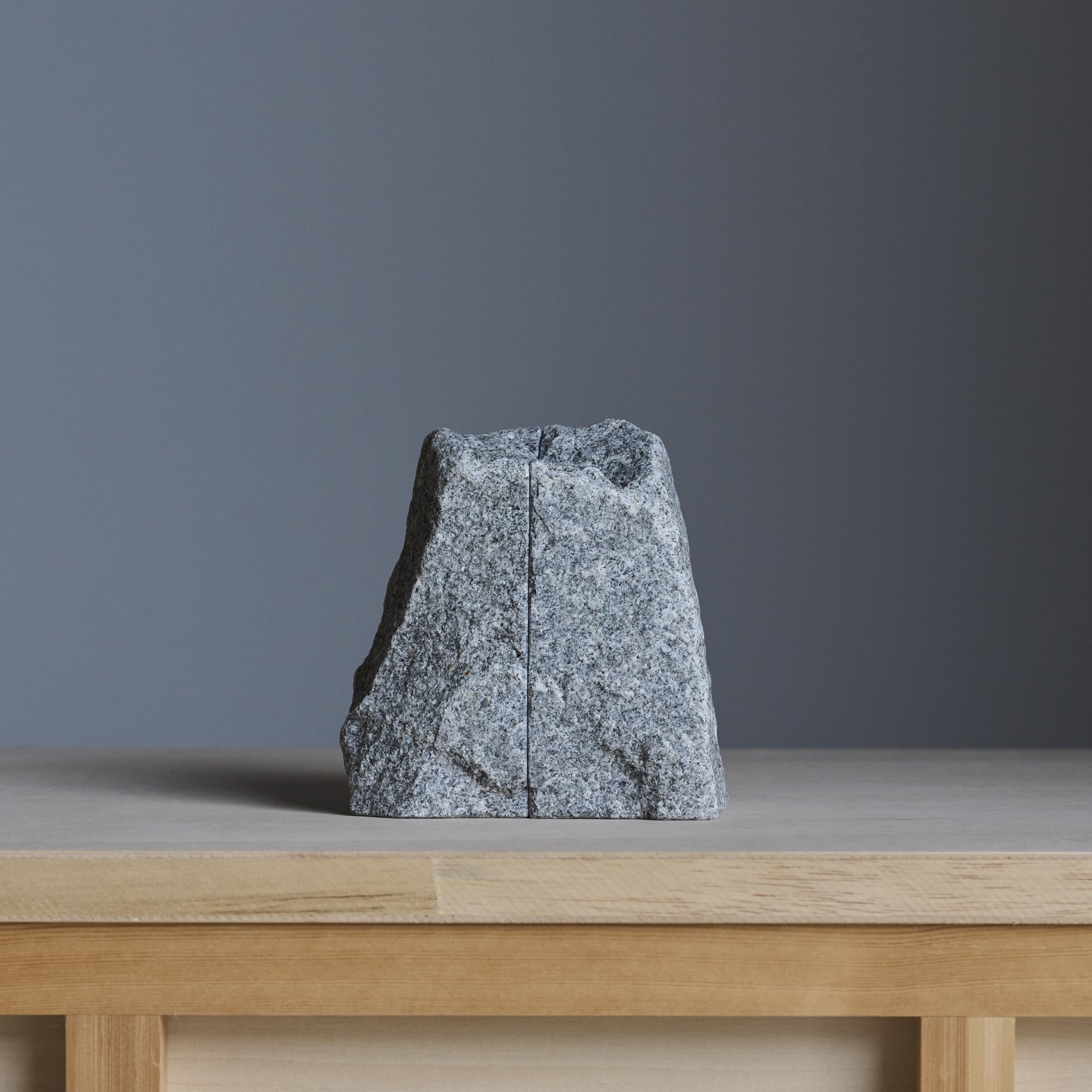 Handcrafted Stone Bookends | Split from a Single Granite Block