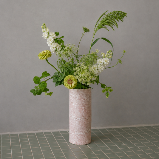 Flower Vase "White Earth" Red