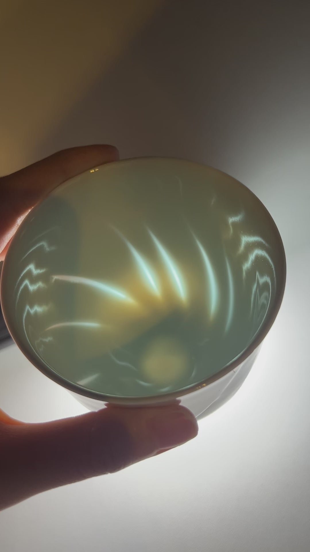 light filtering through the carved porcelain