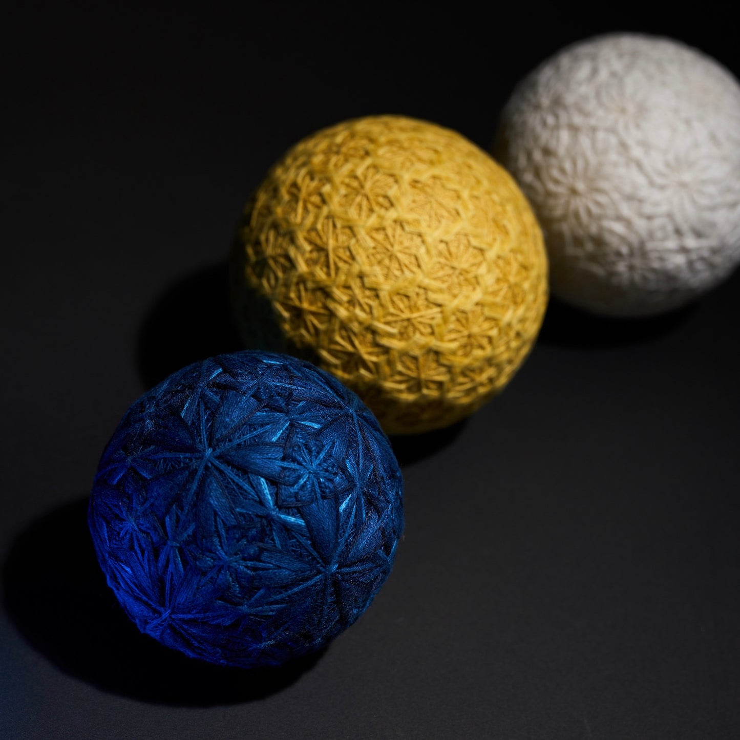 Handmade Temari in solid color