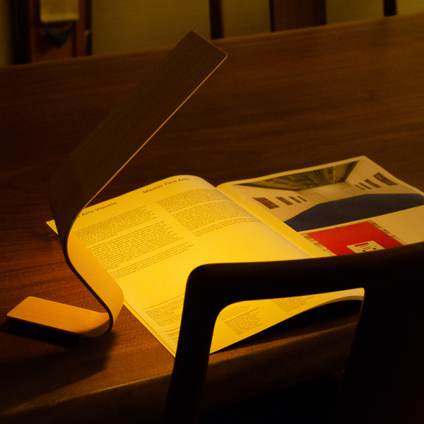 Tanzaku Lamp Storio Niigata bent wood beech twist style LED lamp Japan