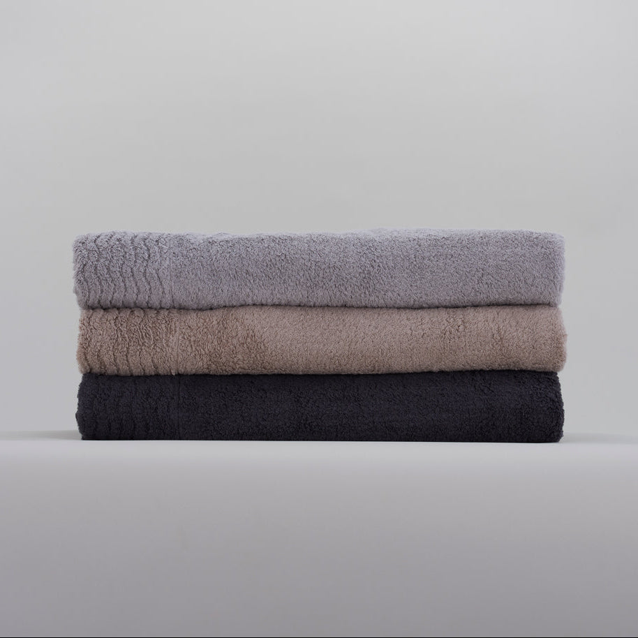 Watanabe Pile San Joaquin Cotton Blanket<br>Three calm colors that complement any interior