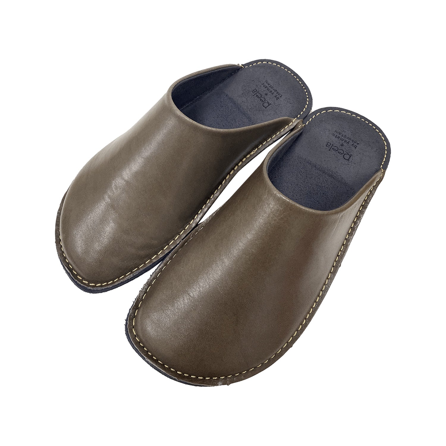 Room shoes "REELA" in Gloss Leather Grey