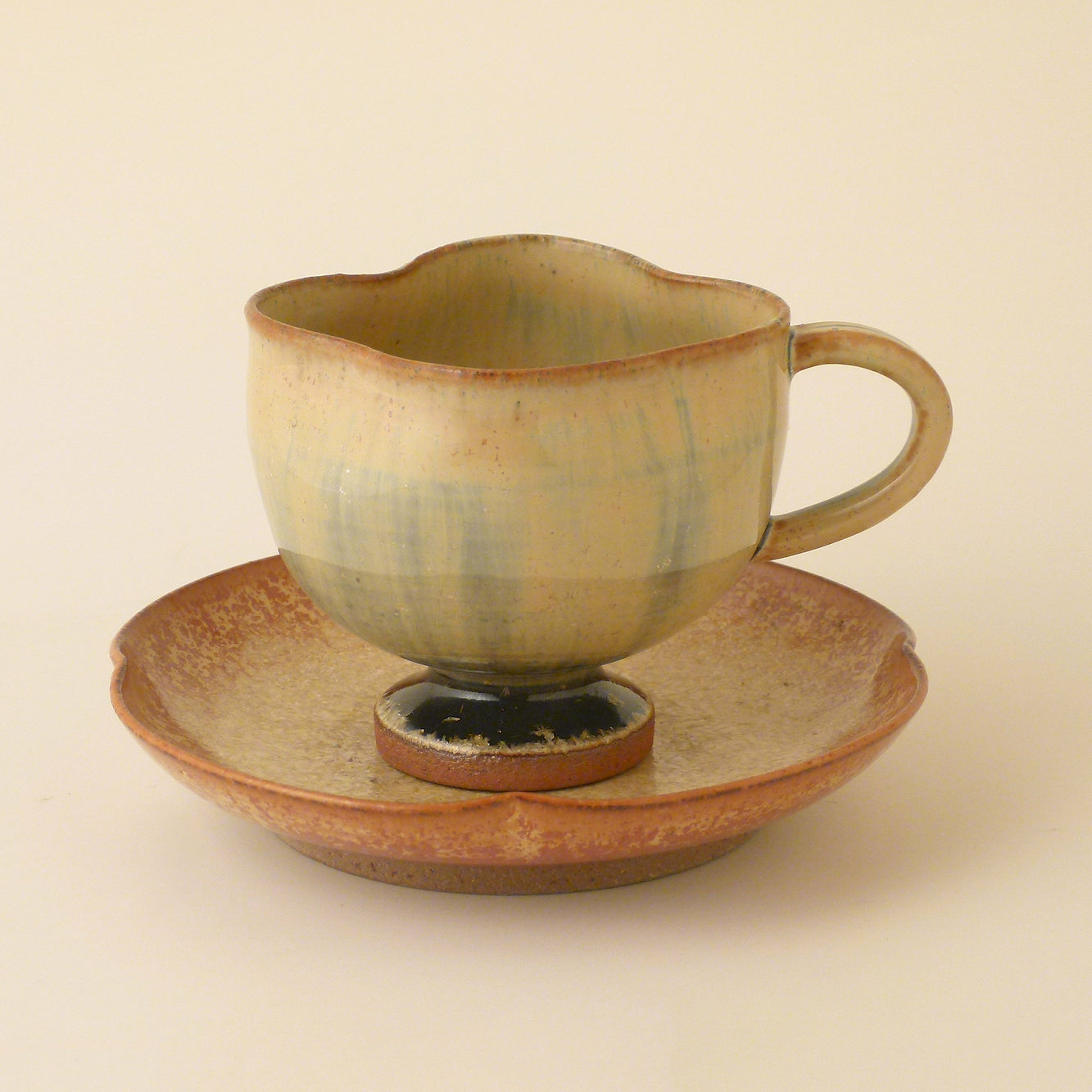 Galaxy Glaze Pottery Cup & Saucer　
